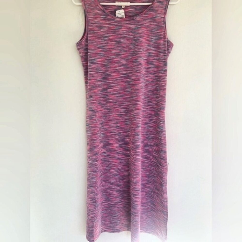 Pink and Blue Stretchy Spring/Summer Indigo Soul Dress Size Small Striped